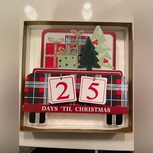 Wooden Christmas countdown calendar